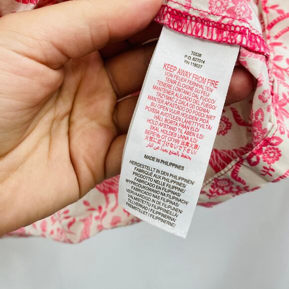 Boden pink animals cotton pajama top - Picture 4 of 7